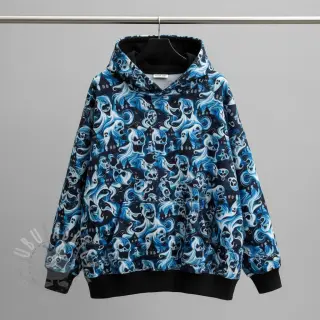 Sweatshirttyg Spooky design C digital print