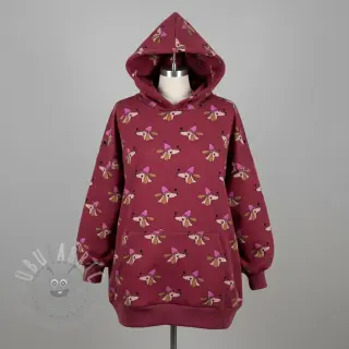 Sweatshirttyg Dogs and hearts red