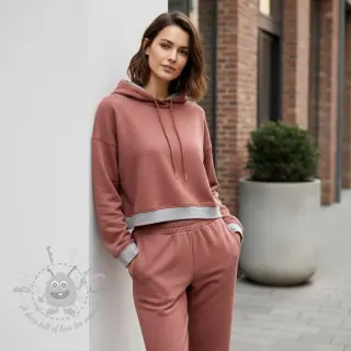 Kardat sweatshirttyg JOGGING henna melange