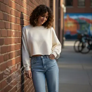 Kardat sweatshirttyg JOGGING white