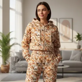 Sweatshirttyg Cutie pies design B digital print