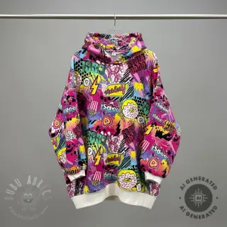 Sweatshirttyg Manga fuchsia digital print