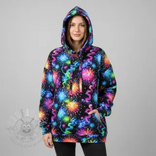 Sweatshirttyg Fire works design C digital print