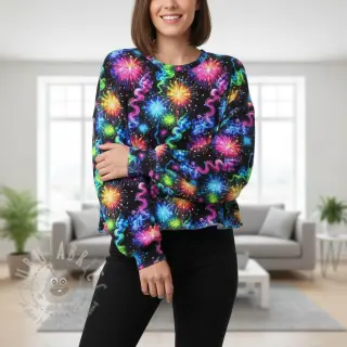Sweatshirttyg Fire works design C digital print
