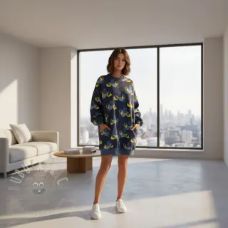 Sweatshirttyg Cool lobsters blue