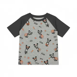 Úplet NEON Super heroes light grey melange