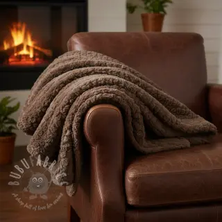 Konstpäls Curly mocha