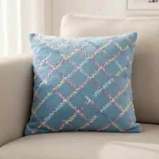 Umelá kožušina s tylom MULTI blue shadow