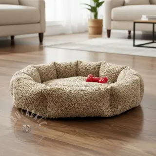 Konstpäls Curly beige