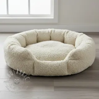 Konstpäls Curly ecru