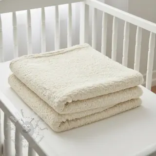 Konstpäls Curly ecru