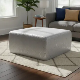 Umelá koža SNAKE blanc argent