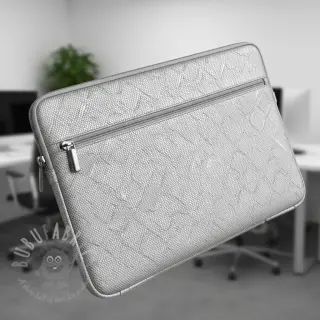 Konstläder SNAKE blanc argent