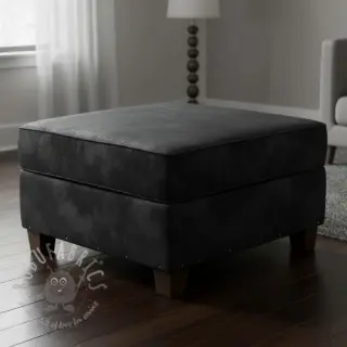 Konstläder för kläder FOIL black
