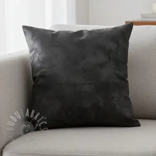 Konstläder för kläder FOIL black