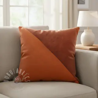 Konstläder mocka ALASKA orange/brique