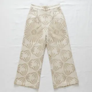 Viskóza s ľanom Desert flowers design A