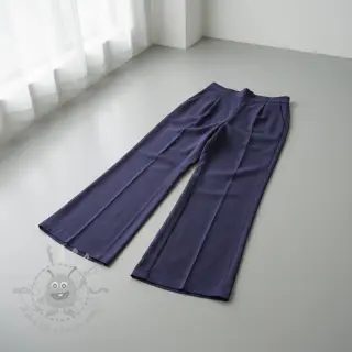 Viskos med lin WASHED navy