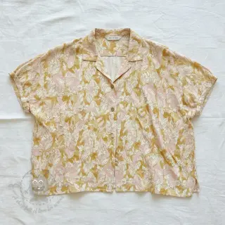 Viskos med lin CREPE Flowers Tomi digital print