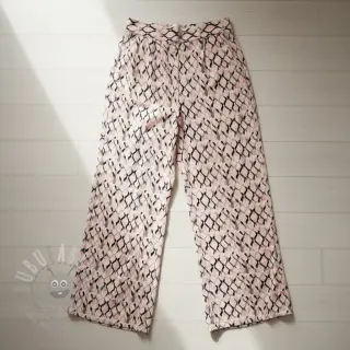 Viskos med lin Ivy Diamonds design B digital print