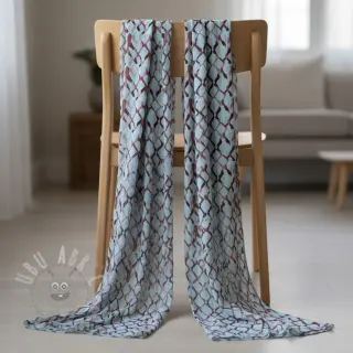 Viskos med lin Ivy Diamonds design A digital print
