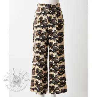 Viskos med lin Sunlower design A digital print