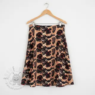 Viskos med lin Sunlower design B digital print