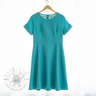 Viskos med lin PREMIUM ocean blue