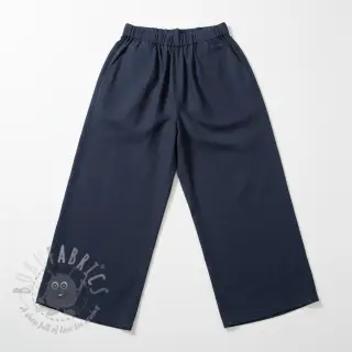 Viskos med lin PREMIUM navy blue