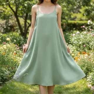 Viskos med lin PREMIUM old green