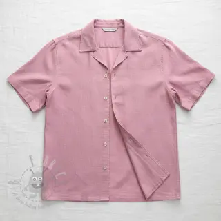 Viskos med lin PREMIUM old pink