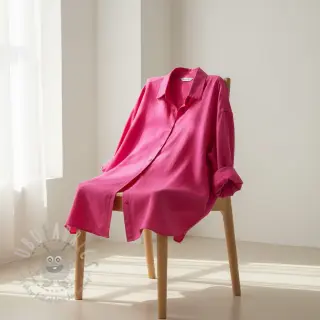 Viskos med lin PREMIUM fuchsia