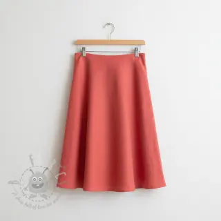 Viskos med lin PREMIUM dark coral