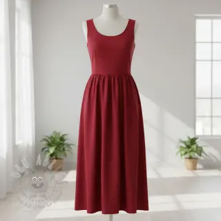 Viskos med lin PREMIUM dark red