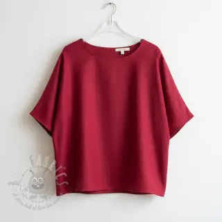 Viskos med lin PREMIUM dark red