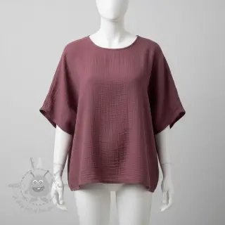 Viskos med lin CRINCLE mulberry