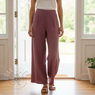 Viskos med lin CRINCLE mulberry
