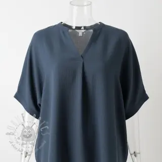 Viskos med lin CRINCLE navy