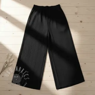 Viskos med lin CRINCLE black