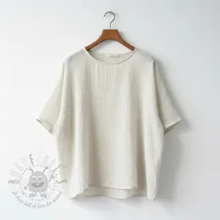 Viskos med lin CRINCLE off white
