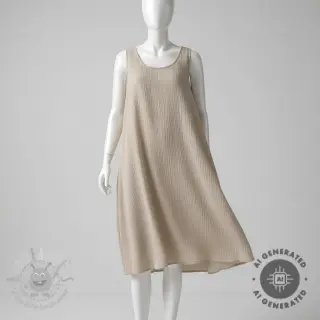 Viskos med lin CRINCLE beige