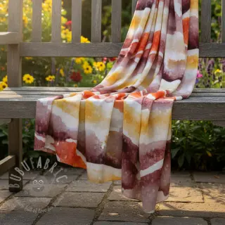 Viskos SATIN Chloe red digital print