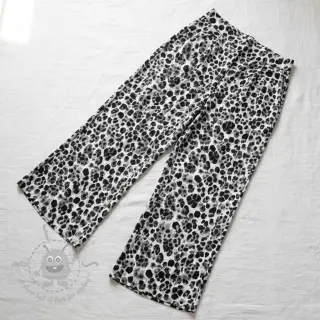 Viskos SATIN Animal skin black digital print