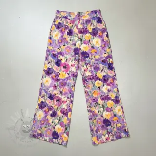 Viskos SATIN Lavender flowers digital print