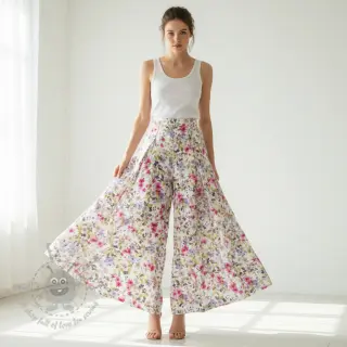 Viskos RADIANCE Flower Uma white digital print