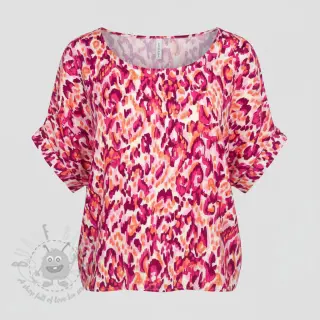 Viskos STRETCH Ikat fuchsia