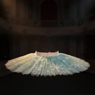 Tyl na TUTU Crystal old green