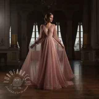 Tyll till TUTU-kjol ROYAL SPARKLE old rose gold