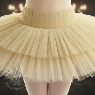 Tyll till TUTU-kjol light yellow 160 cm