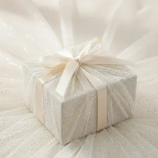Tyl na TUTU ROYAL SPARKLE white gold